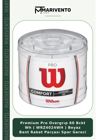 Premium Pro Overgrıp 60 Bckt Wh Wrz4024wh Beyaz Bant Raket Parçası Spor Gereci