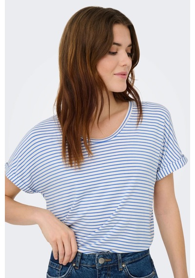 Jdy Jdysıssy Kadın Basic T-shirt Kısa Kollu O-neck T-shirt Açık Mavi