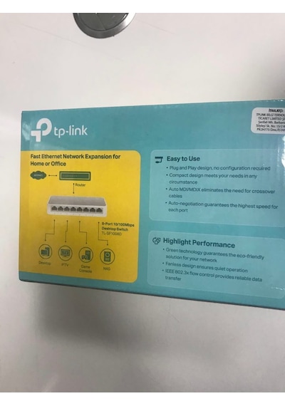 TP-Link Tl Sf1008D 10/100Mbps 8Port Switch