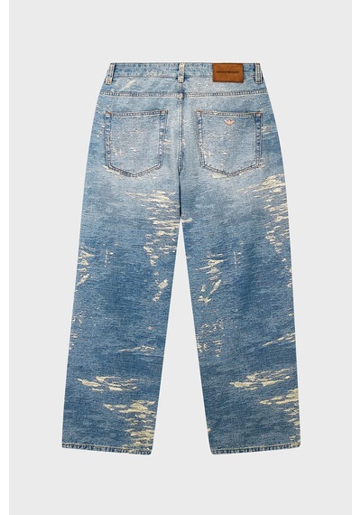 Emporio Armani Normal Bel Geniş Paça Eskitilmiş Efektli Jeans Erkek Kot Pantolon Em006488 Af27794 Mb003 Açık Mavi Emporio Armani Normal Bel Geniş Paça Eskitilmiş Efektli Jeans Erkek Kot Pantolon Em006488 Af27794 Mb003 Açık Mavi