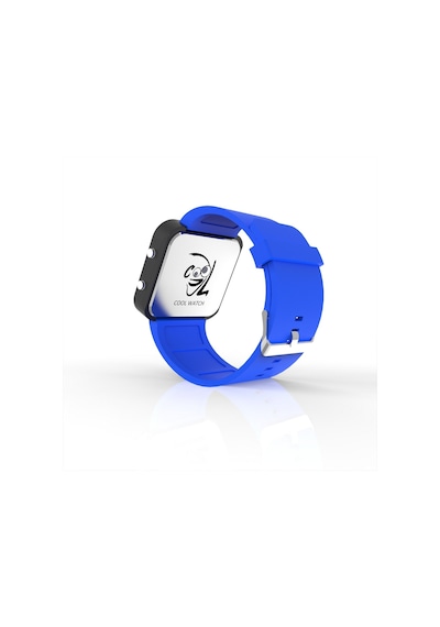 Cool Watch Saat - Siyah Led Kasa - Mavi Kayış Unisex Pembe