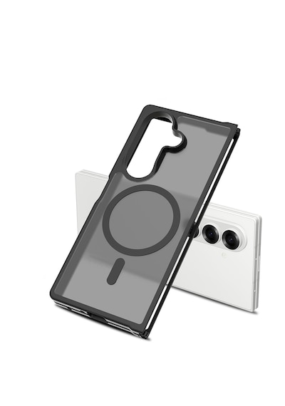 Samsung Galaxy Uyumlu Z Fold 7 Kılıf Mat Kamera Korumalı M-safe Şarj Özellikli Yüzey Mat Darbe Emici Lunex Kapak Siyah