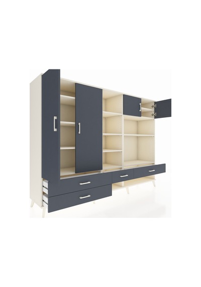 Hyperion Dolap 12 Raflı 4 Çekmeceli 4 Kapaklı 220x44x163 Aytaşı-a Aytaşı-antrasit Hyperion Dolap 12 Raflı 4 Çekmeceli 4 Kapaklı 220x44x163 Aytaşı-a Aytaşı-antrasit
