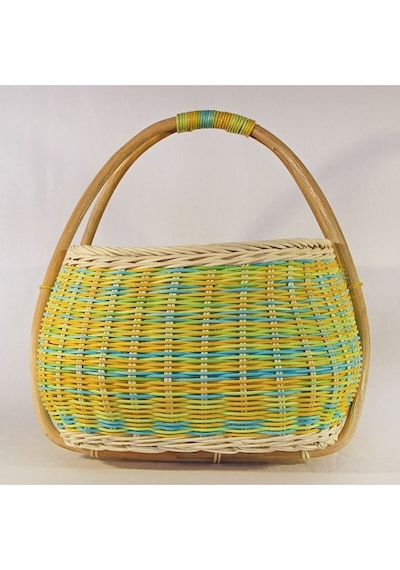 Rattan Renkli Piknik Sepeti -01 Mix
