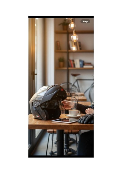 Sway Sw 917 Mat Siyah Çene Açılır Güneş Gözlüklü Motosiklet Kask