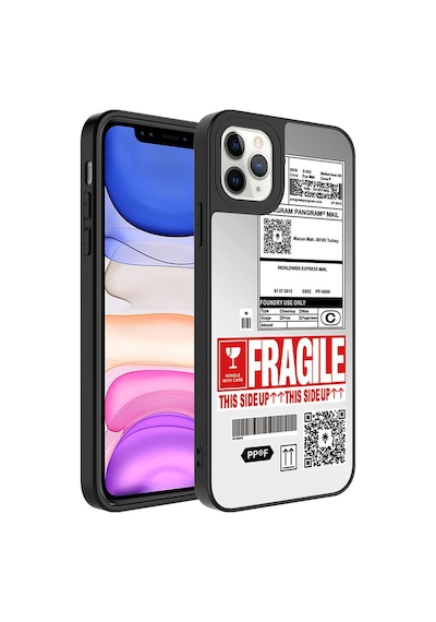Apple Uyumlu iPhone 11 Pro Max Aynalı Desenli Kamera Korumalı Parlak Csk Zore Mirror Kılıf-fragile