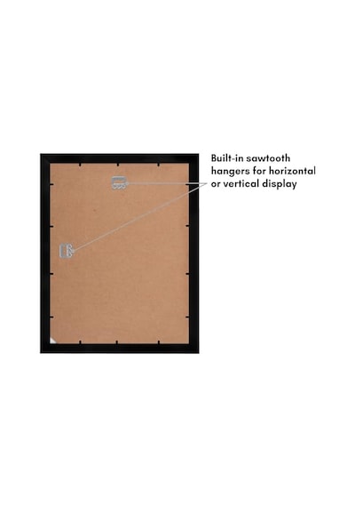 Siyah Resim Çerçevesi - 5x7 Mat Ve 11x14 Mat Olmadan Görüntüler - Kırılmaya Dayanıklı Camlı Kompozit Ahşap -