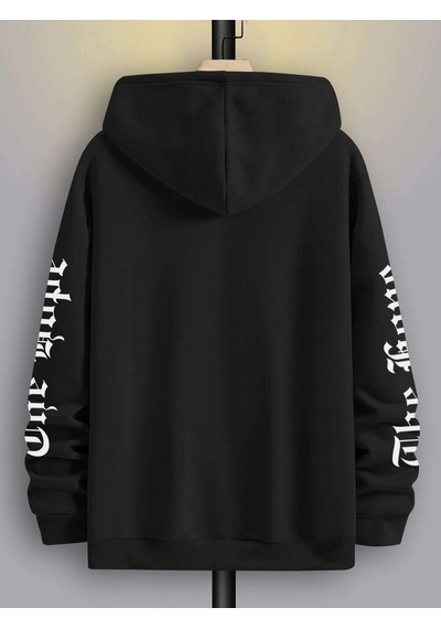 Startmore Siyah Unisex Kadın/erkek The Hope Renkli Baskılı Oversize Kapüşonlu