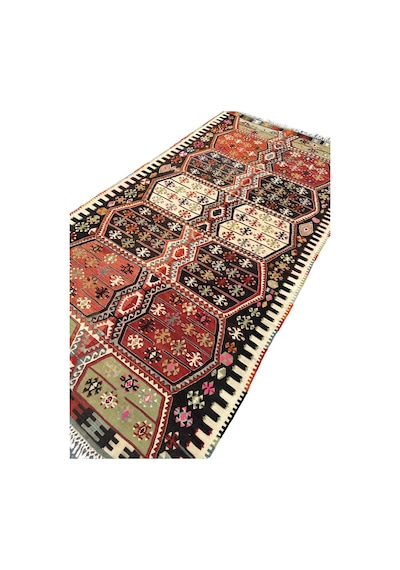 El Dokuma 155x300 Kök Boya %100 Yün Çift Kanat Malatya Kilimi  Teşhir Ürün