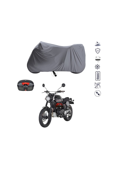 Mondial 250 MR Destro ÇANTALI MOTOSİKLET BRANDA SU GEÇİRMEZ TOPCASE UYUMLU MOTOR BRANDA