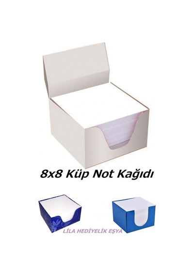 1 Adet X 500 Yaprak Küp Not Kağıdı 8x8 Cm / Not Kağıdı / Küp Blok Not / 1x500 Yaprak Not Kağıdı