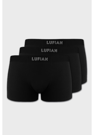 Lufian Mark 3 Adet Erkek Modal Dikişsiz Boxer Siyah Siyah 111080035100100 Siyah