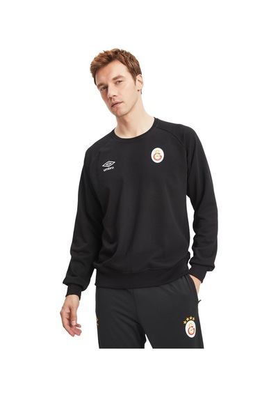 Galatasaray Lisanslı Sıfır Yaka Siyah Sweat Gs Aslan Baskılı Ahşap Kutulu Siyah