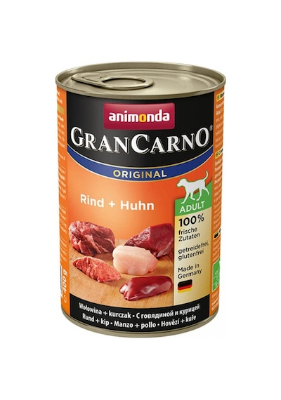 Animonda Gran Carno Original Sığır Etli ve Tavuklu Konserve Yetişkin Köpek Maması 6 x 400 G