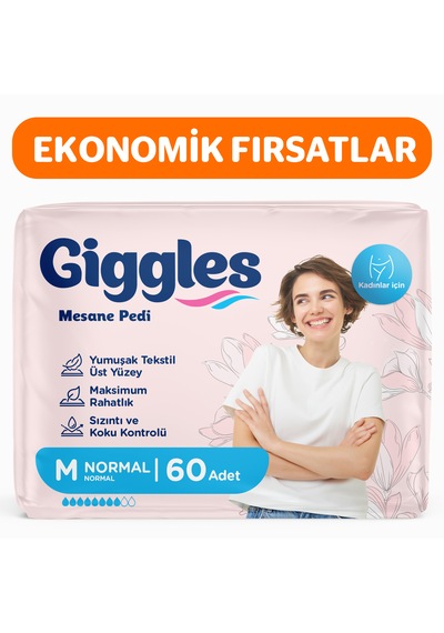 Giggles Kadın Mesane Pedi Medium Normal 60 Adet