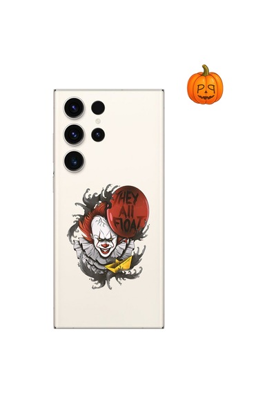 Dali Design Samsung Galaxy S23 Ultra Uyumlu Şeffaf Kılıf Horror 1 Tasarımlı