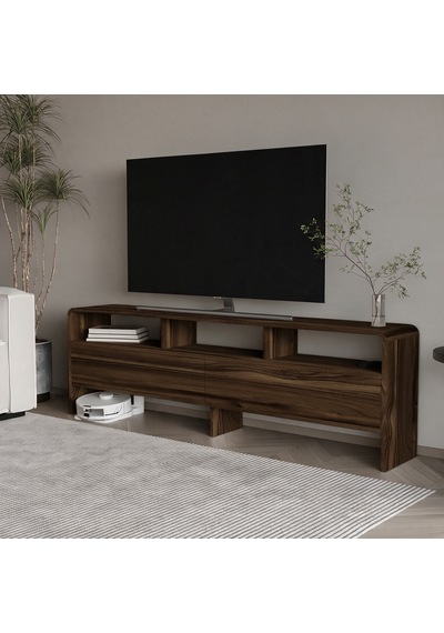İnarch Dizayn Onda 2 Kapaklı Tv Sehpası - 160 Cm Modern Depolama Üniteli Tv Konsolu Ceviz İnarch Dizayn Onda 2 Kapaklı Tv Sehpası - 160 Cm Modern Depolama Üniteli Tv Konsolu Ceviz