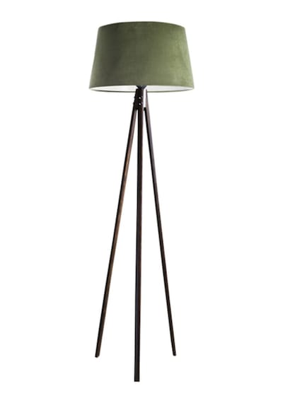 Oval 3 Ayak Tripod Lambader Abajur Avize Aydınlatma Ahşap Ceviz Ağaç Country Dekor Lamba Aplik Diğer