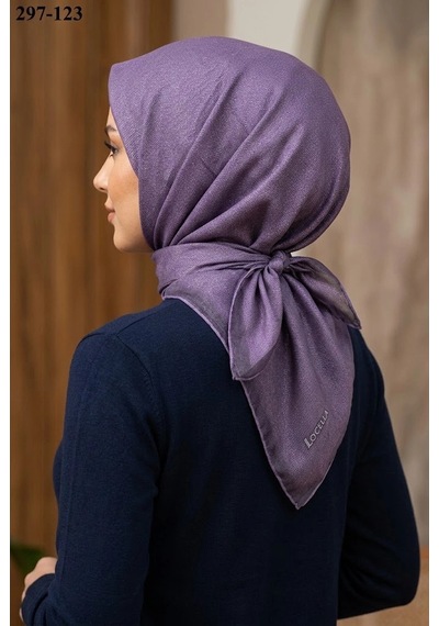 Locella Lo'cella Soft Pamuk Eşarp Mor 297-123 Çok Renkli