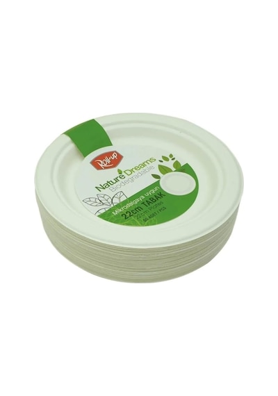 Roll-up Nature Ekolojik Karton Kağıt Parti Tek Kullanımlık Tabak - 22 Cm. - 50 Adetlik 3 Paket Genel