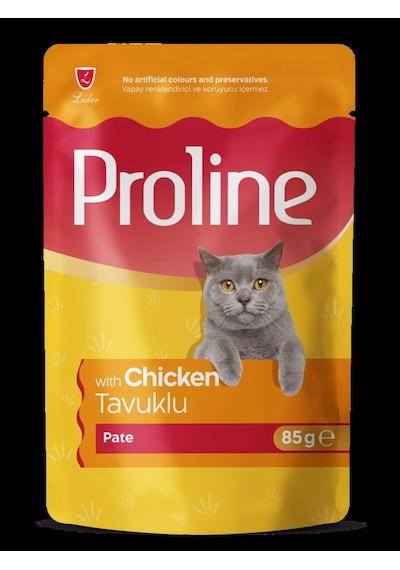 Proline Pouch Tavuklu Yaş Kedi Maması 12 x 85 G