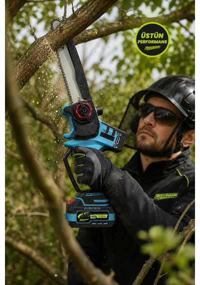 R-9908-9108 2'li Set Şarjlı Testere Ve Budama Makası 21v - 3.0 Ah - Dijital Göstergeli