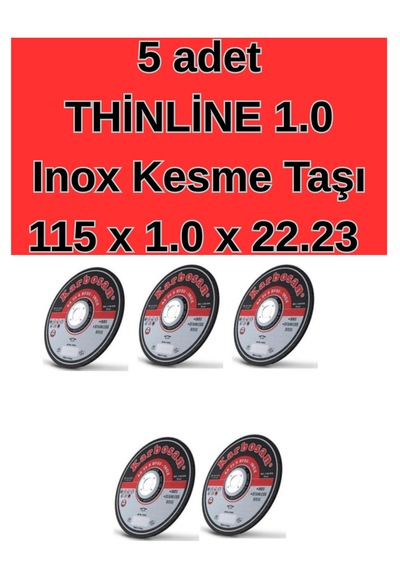 5adet-thinline 1.0 X 115mm Küçük Taş Motoru Kesme