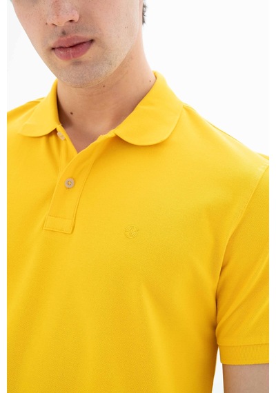 AR-MA Arma Erkek %95 Pamuk Polo Yaka Regular Fit T-shirt Y25374302501 Sarı-s2 Sarı