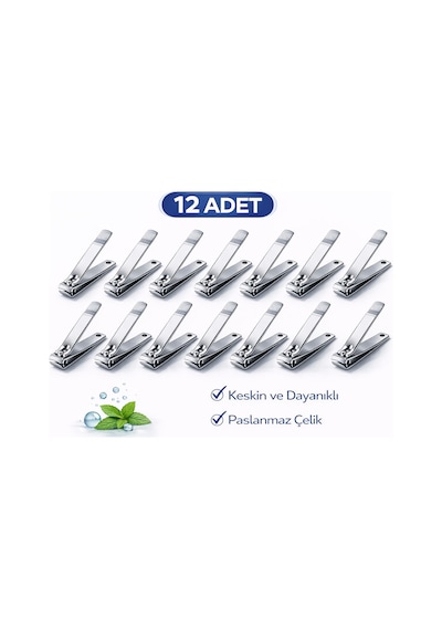 İma Büyük Boy Tırnak Makası Profesyonel Nail Clipper 12 Adet