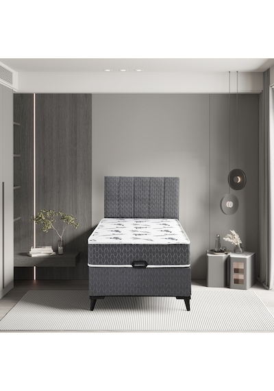 Azra Yatak Luna Comfort Tek Kişilik Yatak Baza Başlık 3'lü Set