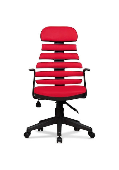 Ev Ve Ofis Çalışma Sandalyesi Bilgisayar Ve Yönetici Koltuğu Zebra Model Kırmızı