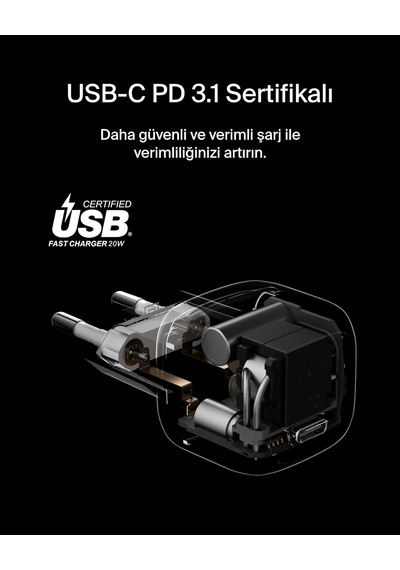 Belkin Boostcharge Küp Usb C Duvar Şarj Cihazı, 20 W Usb-c Şarj C