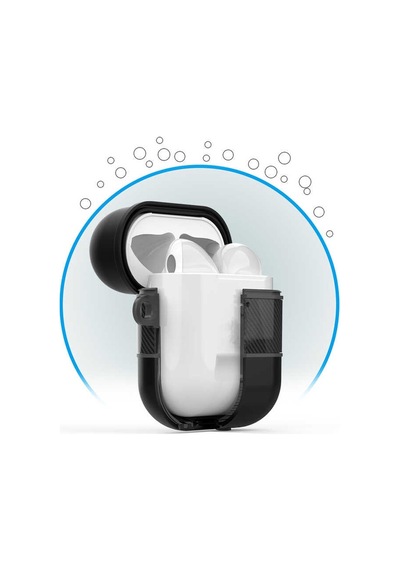 Airpods 1. Nesil 2016 A1523-a1722-a1602 Uyumlu Silikon Kılıf Airbag 16 - Siyah - T16104