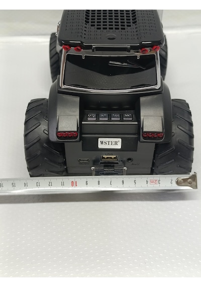 Traktör Şeklinde Bluetooth Hoparlör Şarjlı Kablosuz Speaker Fm Sd Kart Usb - Siyah- Tek Ebat