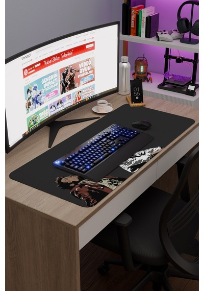 Fight Club Dövüş Kulübü Film V5 90x40 Xxl Gaming Kauçuk Kaymaz Taban Mouse Pad Fare Altlığı