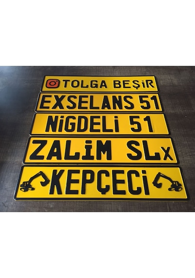 Dekor Plaka, Sari Plaka, Taraftar Plaka, Süs Plaka 191865438
