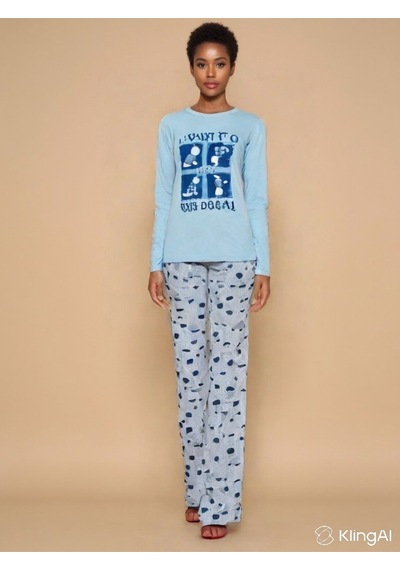 Novavita Yenihayat Mavi Pijama Takımı