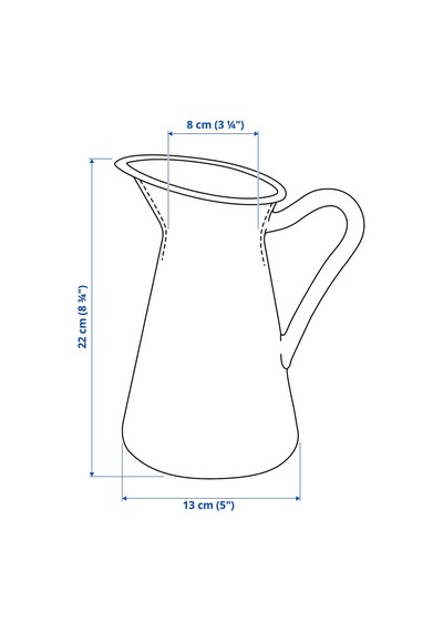 Ikea Sockerärt Vazo/sürahi 22 Cm Beyaz
