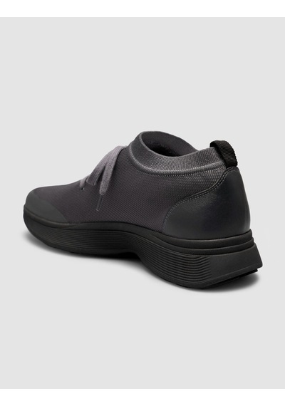 Cabani Triko & Hakiki Dana Deri Füme Erkek Sneaker Gri