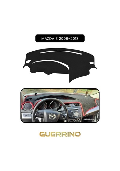Mazda 3 2009-2013torpido Koruma Halısı Siyah Kenar
