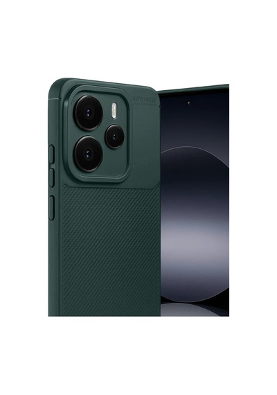 Xiaomi Note 14 5g Auto Focus Karbon Kapak - Koyu Yeşil Koyu Yesil