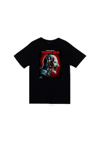 Stoned&Fame Terrifier Baskılı Unisex %100 Pamuk Siyah T-shirt SIYAH