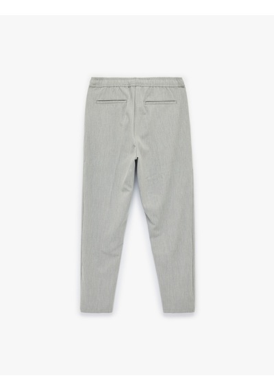 Koton Regular Fit Cepli Beli Bağcıklı Kumaş Pantolon Gri 6sam40014hw Gri