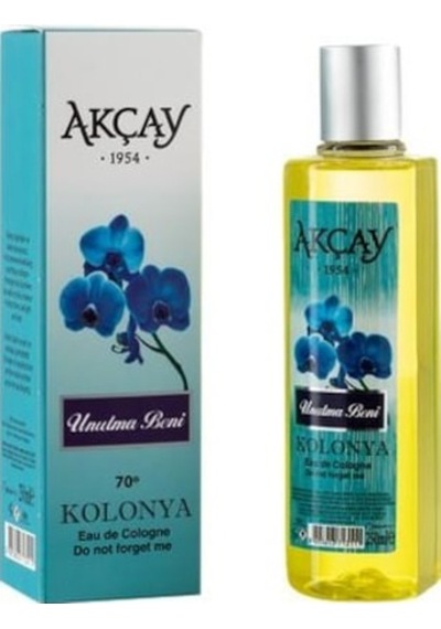 Akçay 70 Derece Unutma Beni Kolonyası Cam Şişe 250 ML (Kutulu)