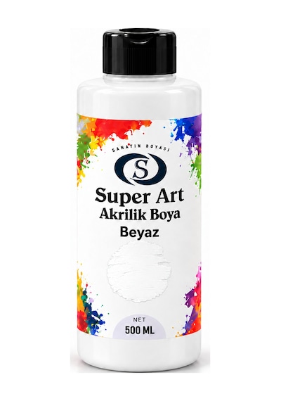 Super Art Akrilik Boya Beyaz 500 Ml 1 Şişe