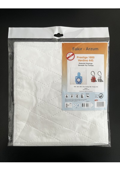 5 Adet Fakır-arzum Prestige1800-verdino445 Süpürge Toz Torbası