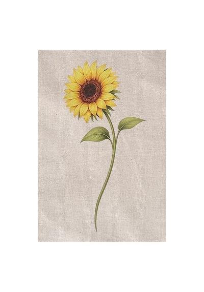 Hodie Collection Ayçiçeği Baskılı Büzgülü Sırt Çantası İnce Hafif Bez Çanta 35x40 Ekru - 861634607 Ekru - 861634607 Ekru