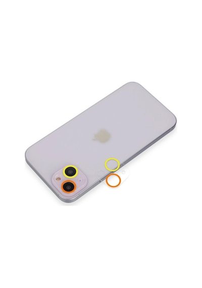 Apple iPhone  Uyumlu  13 Mini Renkli Kamera Lens Koruma Cam - Sarı-turuncu Çok Renkli