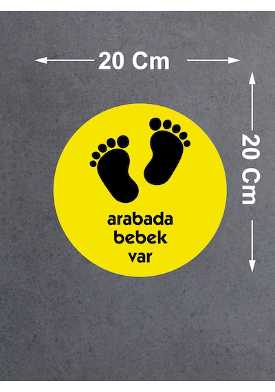 Arabada Bebek Var Sticker - Araba Oto Motosiklet Karavan Sticker - 00001 20x20 Cm