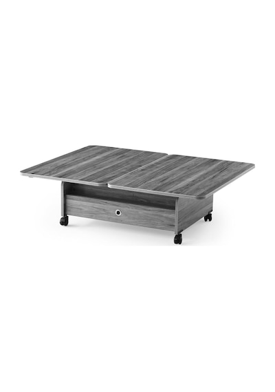 61 Tekerlekli Akıllı Sehpa, Sihirli Sehpa, 6 Boyutlu Sehpa 90 60cm Çam Çam Çırağan